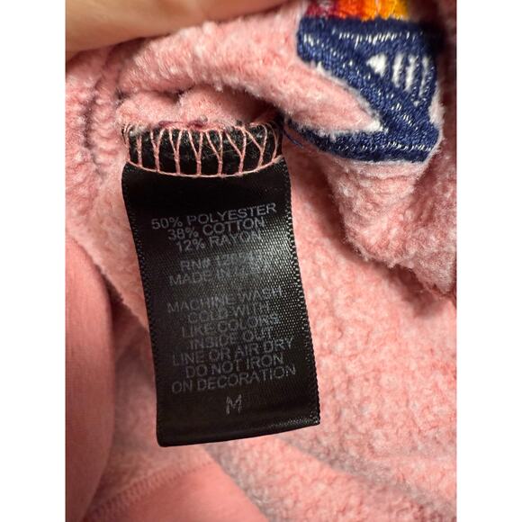 Aviator Nation Pink Smiley Face Crewneck Sweatshirt Size M - Picture 6 of 7